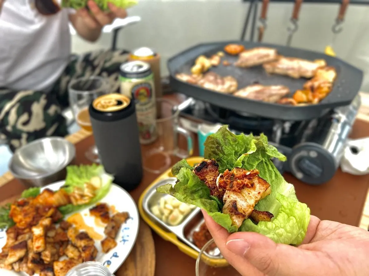 Korean Traditional Terrace House Paradise Shopping Center Seoul Südkorea